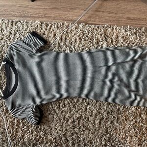 Black and White Striped Dress